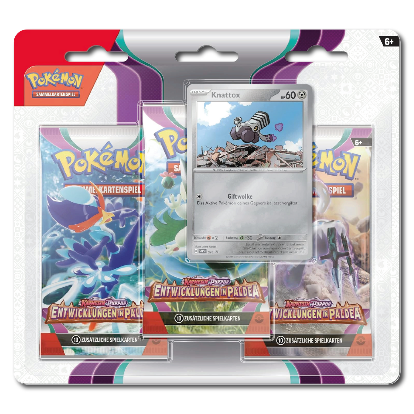 [DE] Karmesin & Purpur: Entwicklungen in Paldea 3-Pack Blister