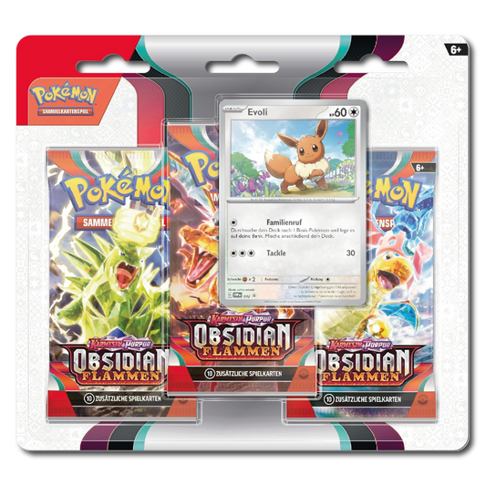 [GER] Scarlet & Violet: Obsidian Flames 3-Pack-Blister
