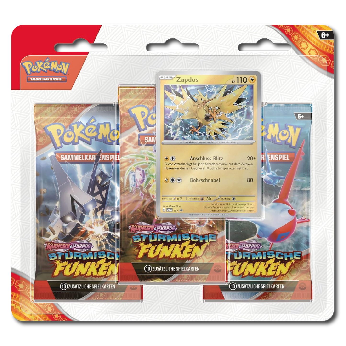 [GER] Scarlet & Violet: Surging Sparks 3-Pack-Blister
