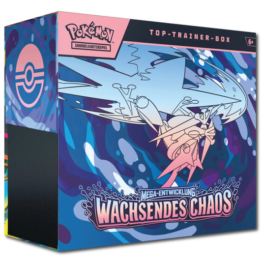 [Pokémon TCG] Mega-Entwicklung: Wachsendes Chaos Top-Trainer-Box – Deutsch